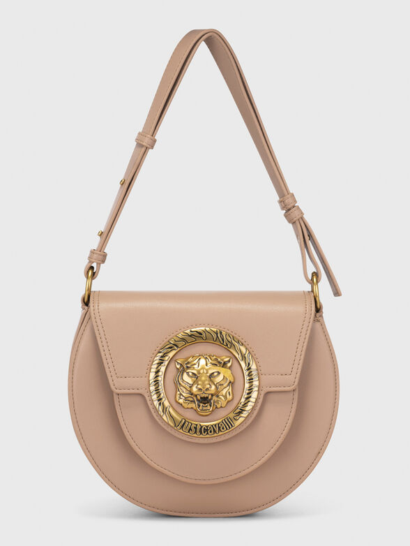 Beige eco leather bag with metal detail - 1