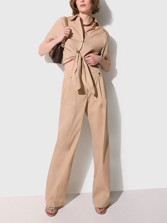 Cropped shirt with ties  - 2