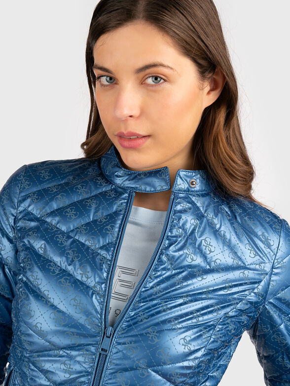 Quilted jacket with 4G logo print - 5