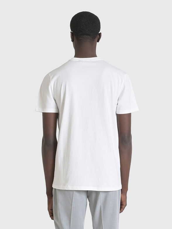 Black T-shirt with embossed print  - 2