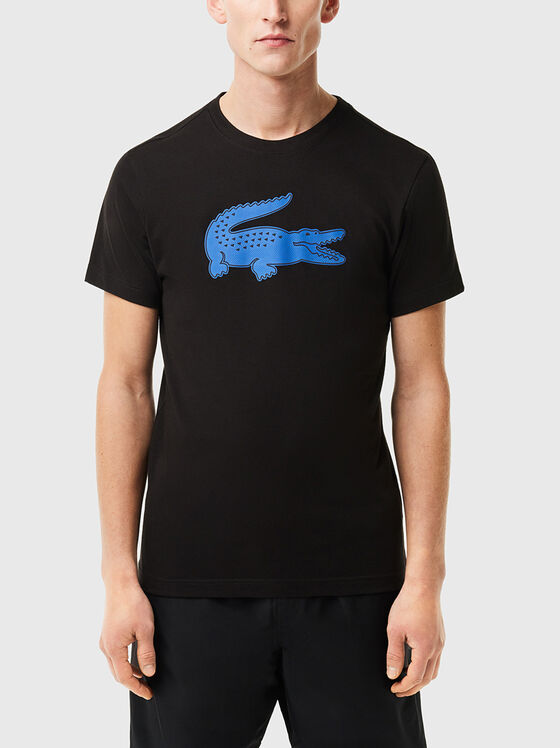 White T-shirt with contrasting logo print - 1