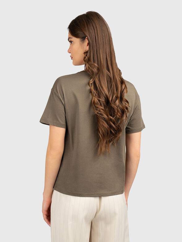 Cotton T-shirt with floral motifs - 3