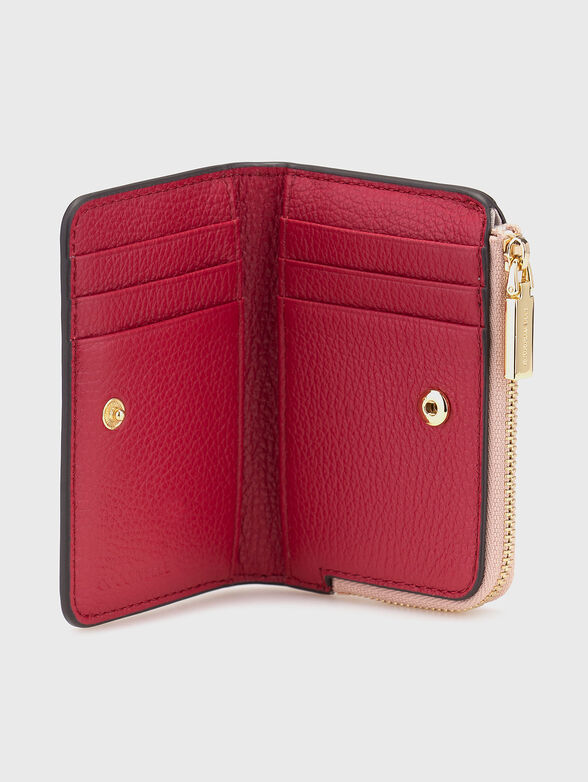 Grained effect leather card holder - 3