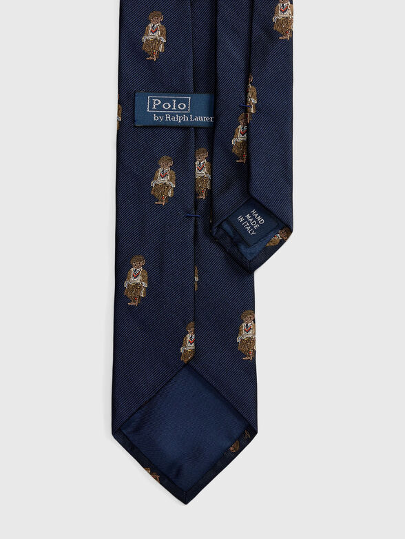 Silk tie with accent embroidery - 2