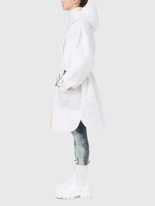 Hooded white coat   - 4