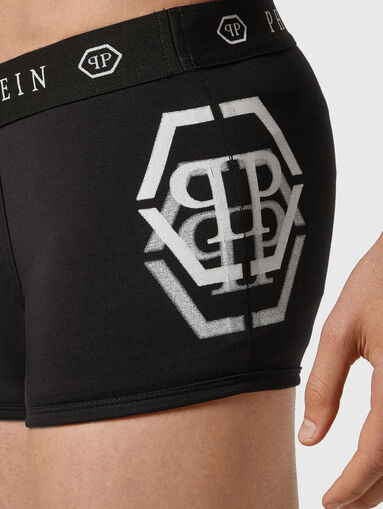 Black boxers with logo print - 3