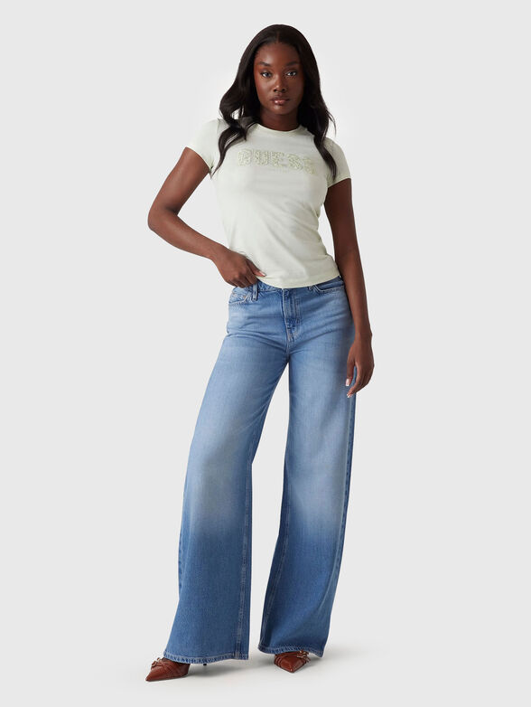 Black slim cotton T-shirt with logo - 2