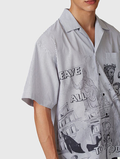 Striped shirt with print - 4