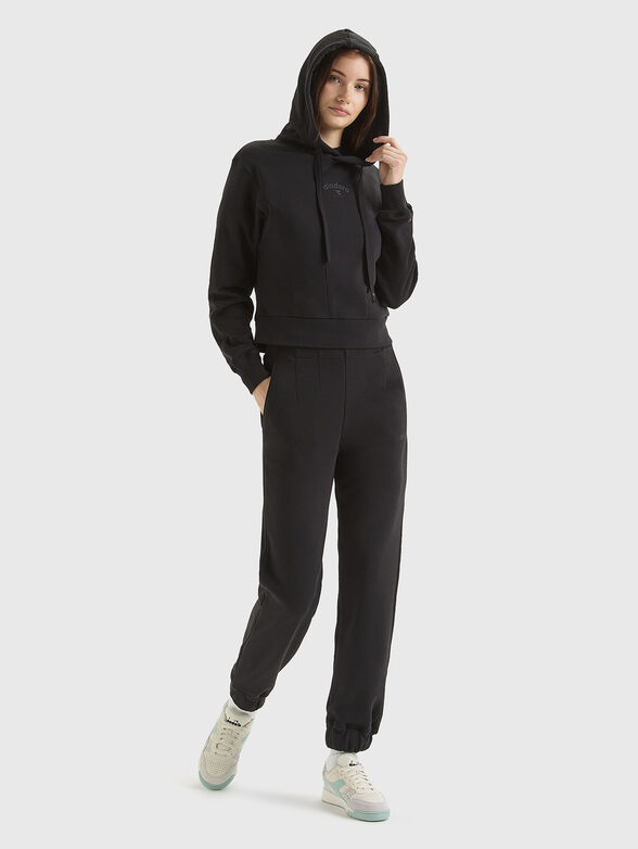 Black sweatshirt with logo detail - 2
