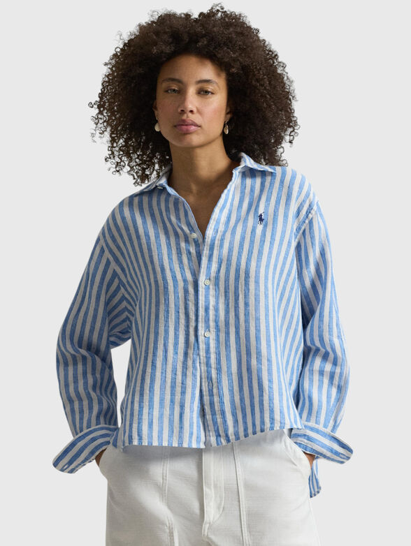 Striped linen shirt - 1