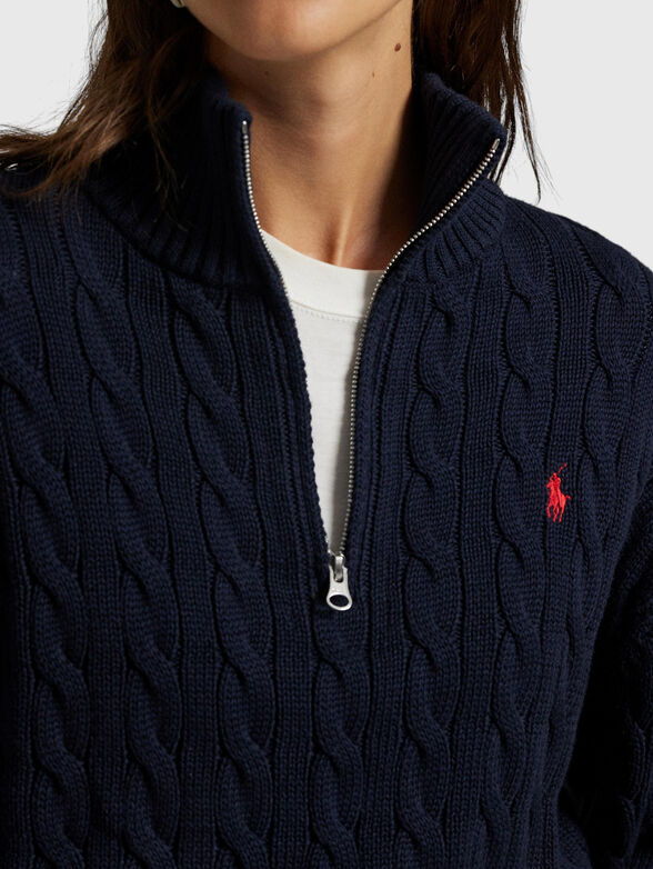 Sweater with zip collar - 4