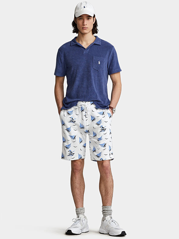 Blue Polo-shirt with pocket - 2