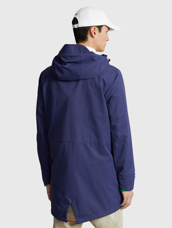 Dark blue hooded coat  - 3