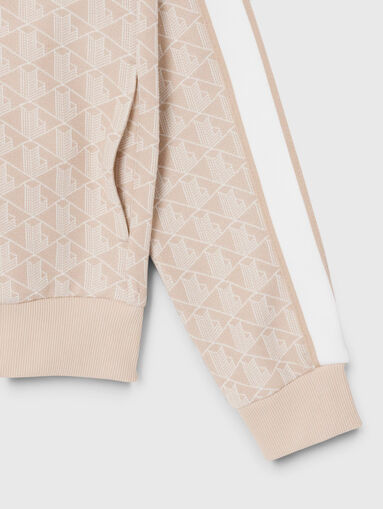 Sweatshirt with monogram print in brown - 5