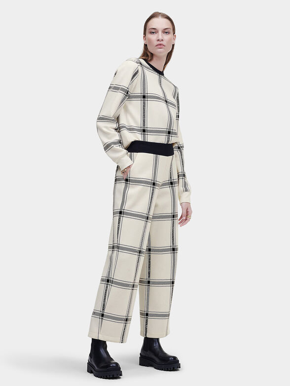 KARL CHECK Trousers - 1