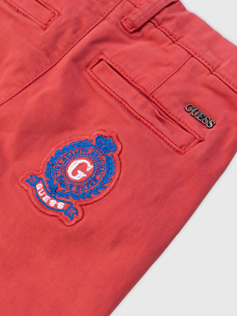 Dark blue trousers with logo embroidery - 3