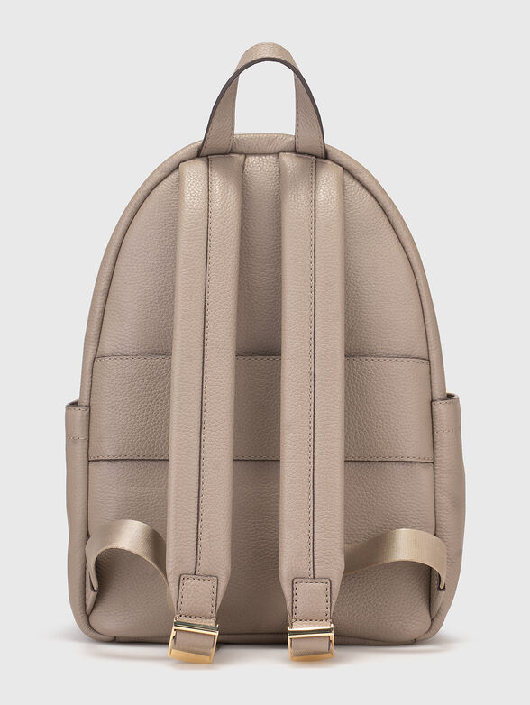 Leather  backpack with gold details - 2