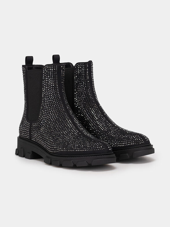 RIDLEY ankle boots with applique rhinestones - 2