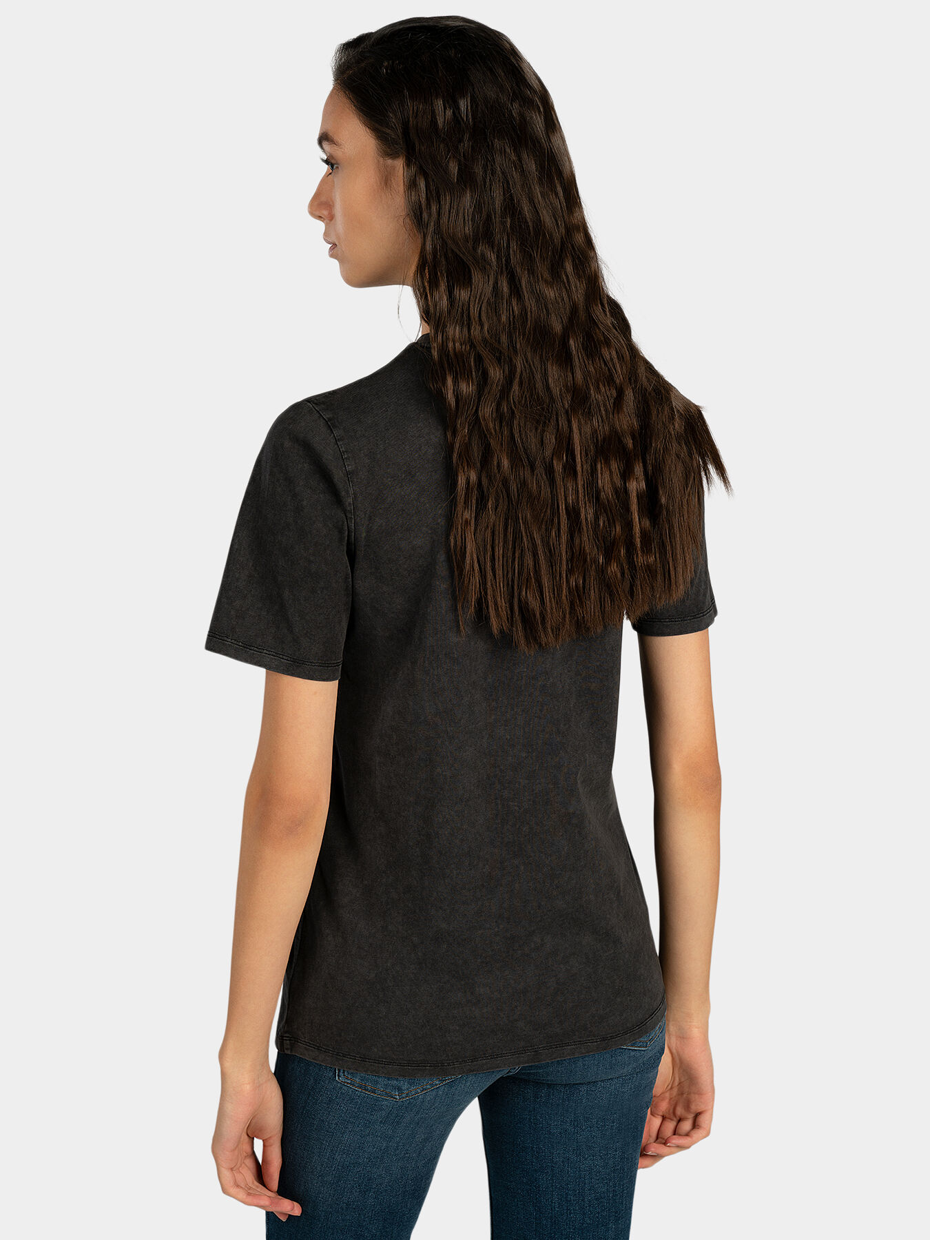 Tシャツ・カットソー Michael Kors FW25 RUFFLE BLOUSE (MT541DQ7R3 001BLACK) Snake Print Satin Back Crepe Off-The-Shoulder Blouse