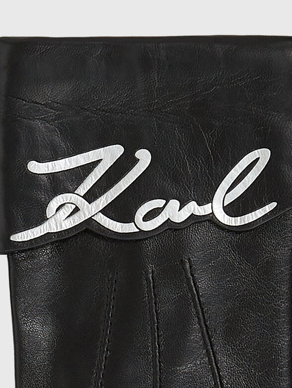 Black logo gloves - 3
