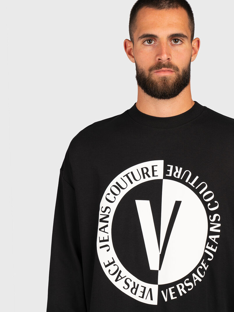 V-EMBLEM cotton sweatshirt  - 2