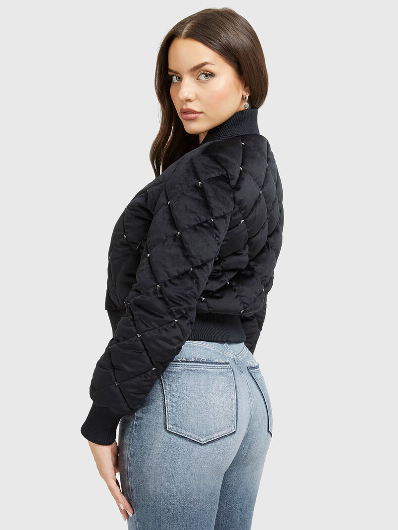 Quilted velvet bomber jacket - 3