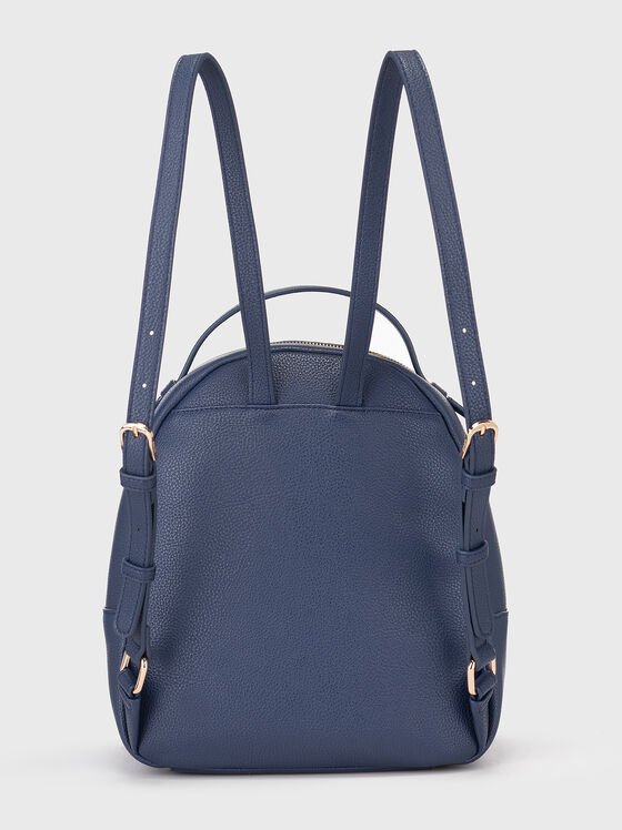 Синя раница с релефна лого текстура - 2