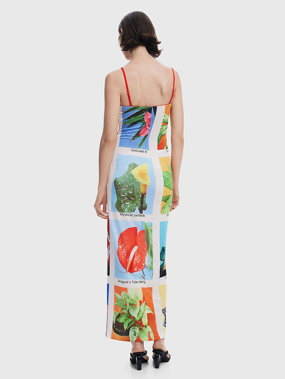 Maxi dress with accent print - 2