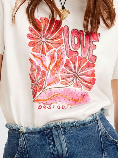 T-shirt with floral print - 5