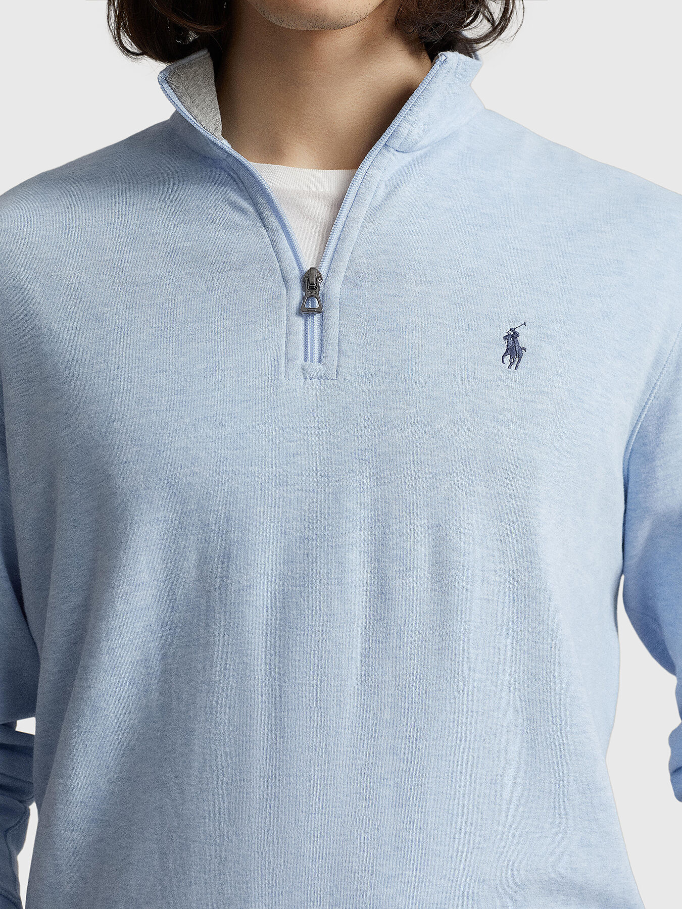 Blue sweater with zip brand POLO RALPH LAUREN