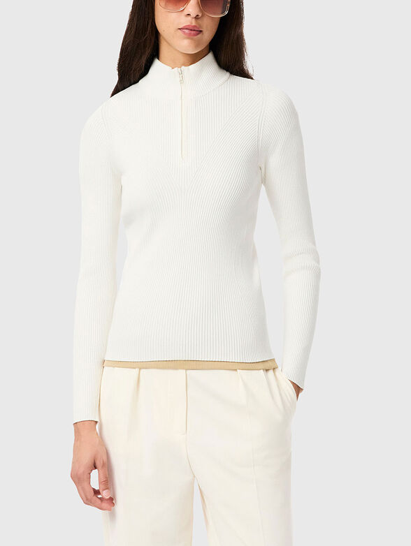 Ribbed knit sweater - 1