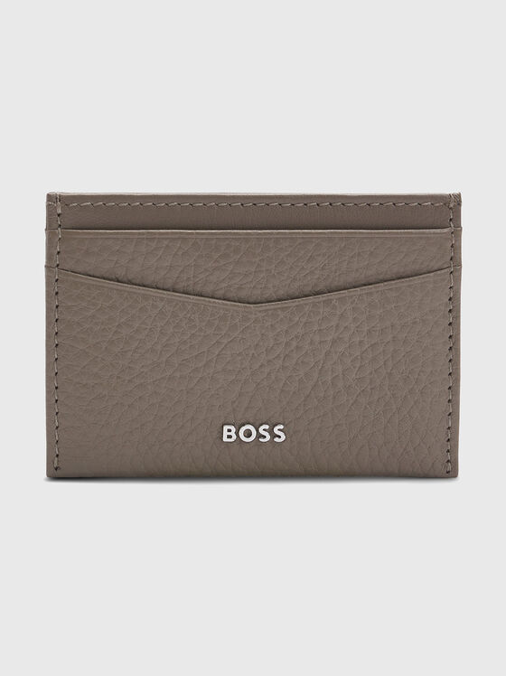 Leather cardholder with logo - 1