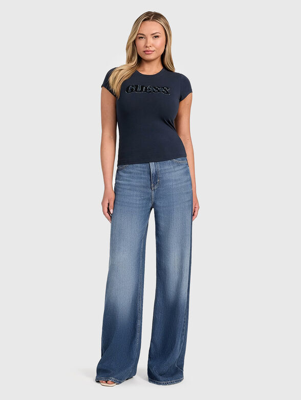 T-shirt with logo and rhinestones  - 2