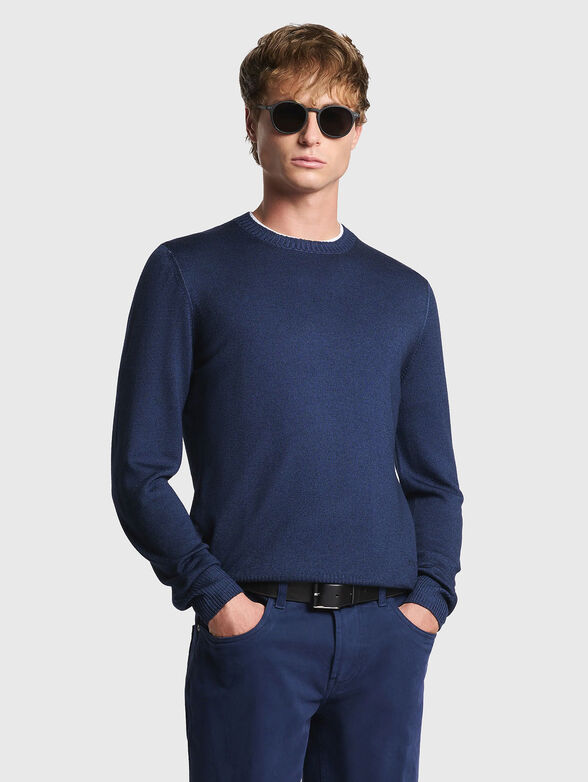 Crew neck wool sweater - 1