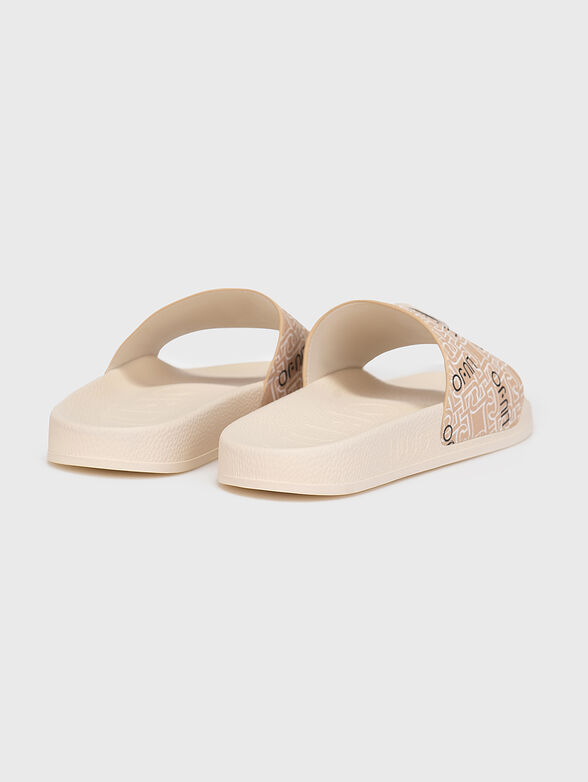 KOS 07 beach slippers with contrasting logo print - 3