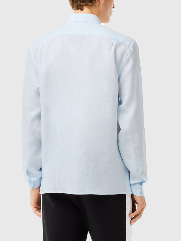 Navy blue linen shirt​ - 3