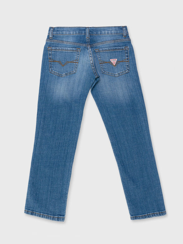 Blue straight jeans - 2