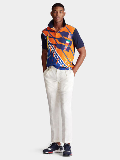 Polo shirt with multicolor print - 5