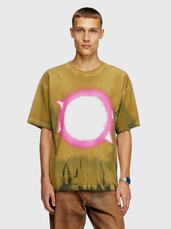 Памучна тениска T-BOXT-R24 с принт - 1