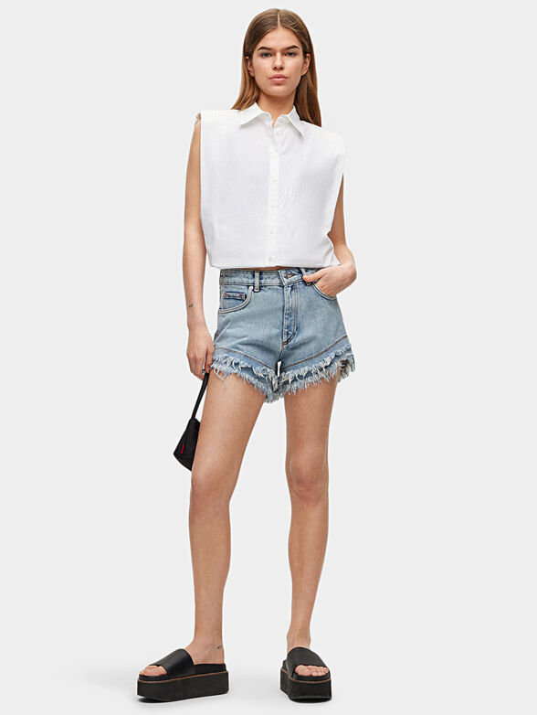 Sleeveless cotton shirt - 2