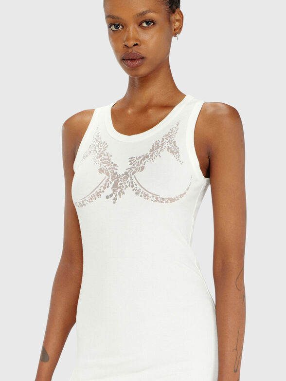 Mini dress with a lace-like effect - 3