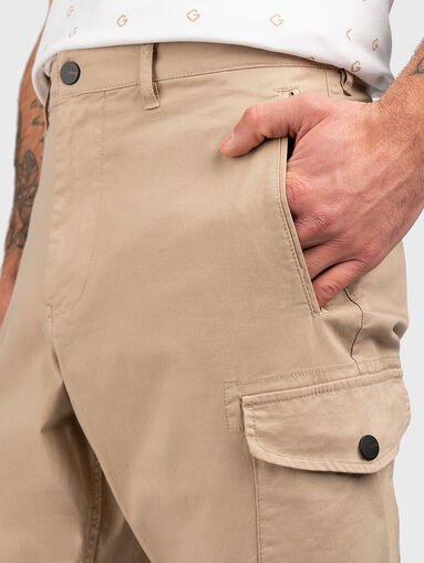 HUNTER beige cargo pants - 4