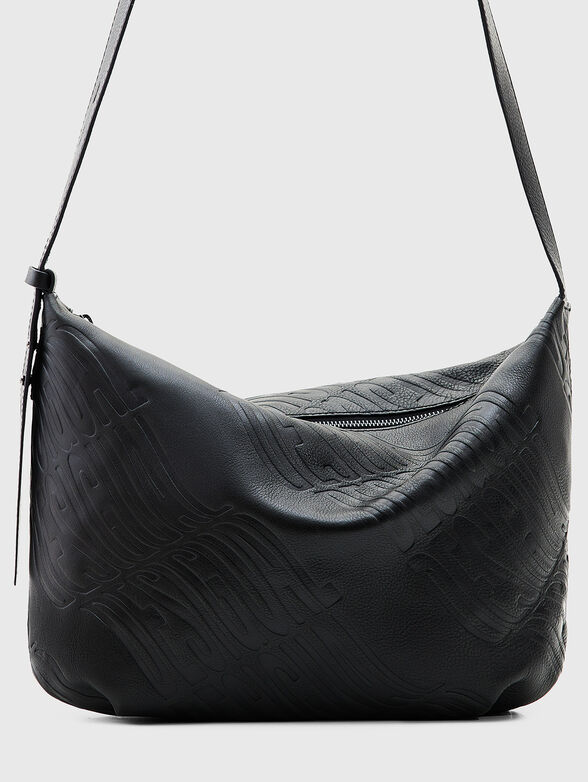 LOGORAMA black leather bag - 1