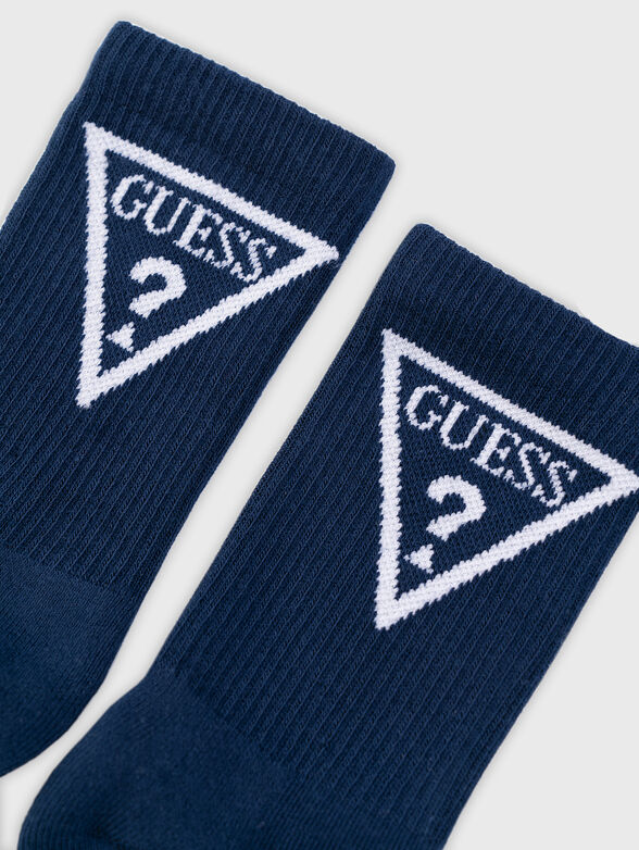Black socks with triangular logo  - 2