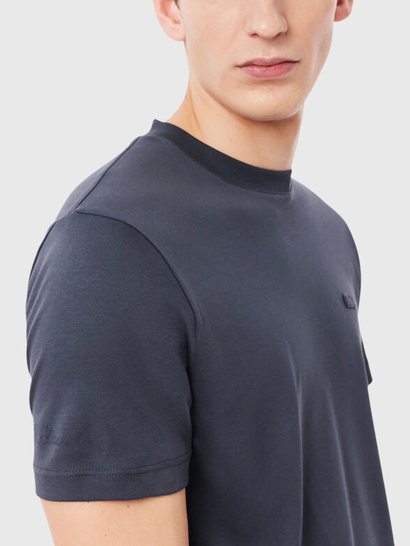 Cotton T-shirt with oval neckline - 4