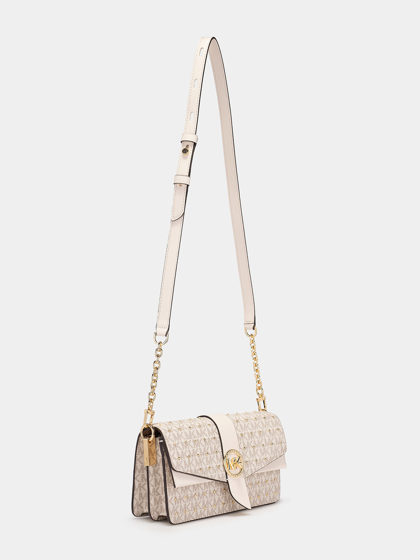 Shoulder bag with monogram logo print brand MICHAEL KORS