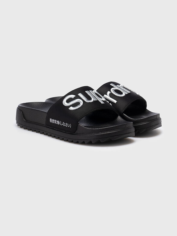 Slides in black color with logo - 2