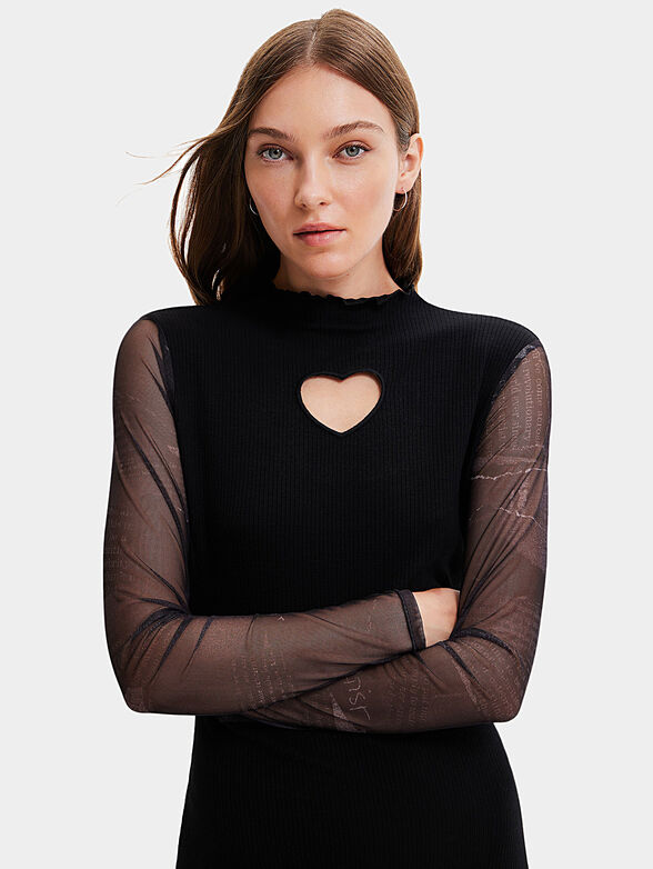 VEST MAKY mini dress with accent sleeves - 3