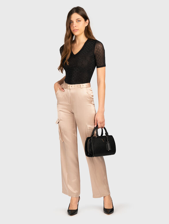 ARIA black blouse with rhinestones  - 2