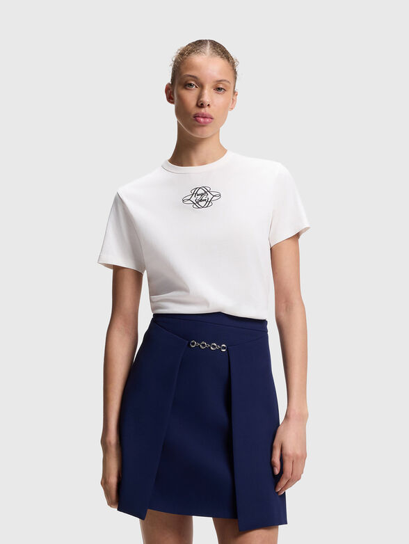 Cotton T-shirt with an embroidered logo - 1